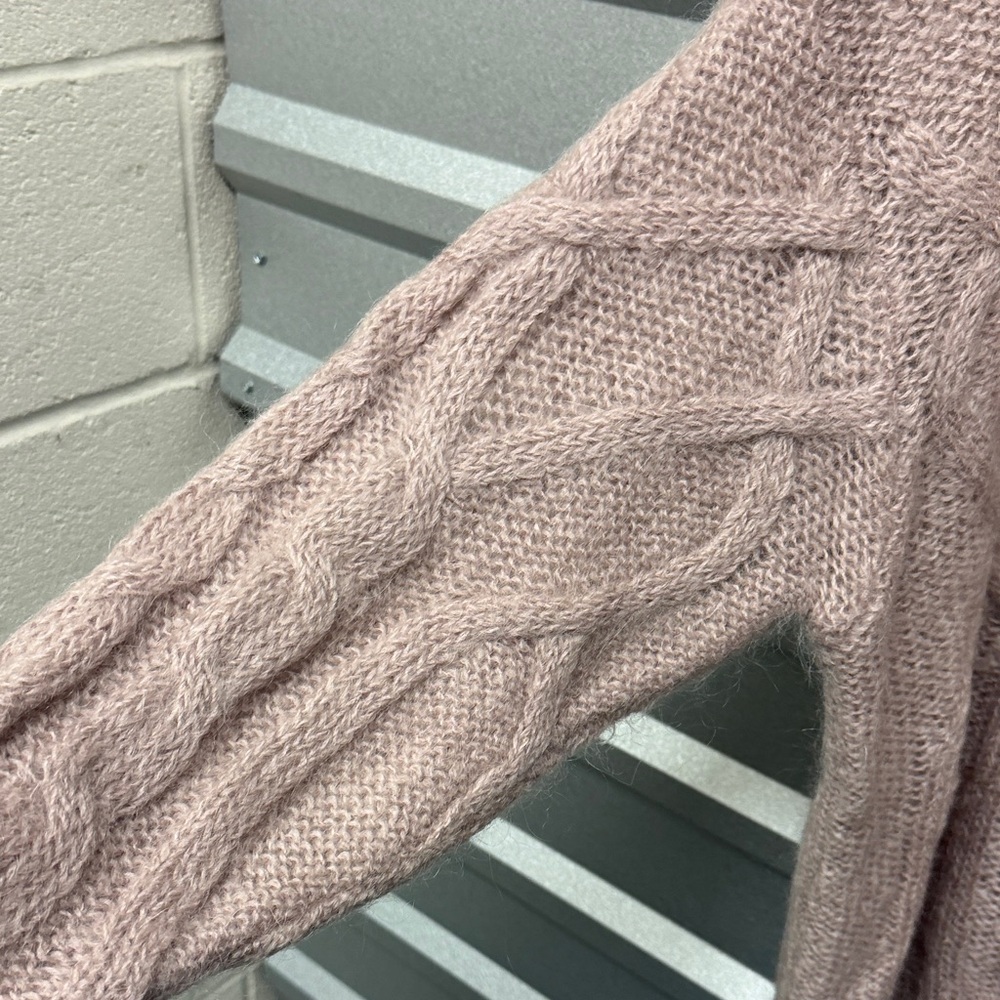 ZARA Cozy Cable Knit Turtleneck Sweater Sz‎ Small Chunky Winter Fisherman Heavy - Picture 2 of 8